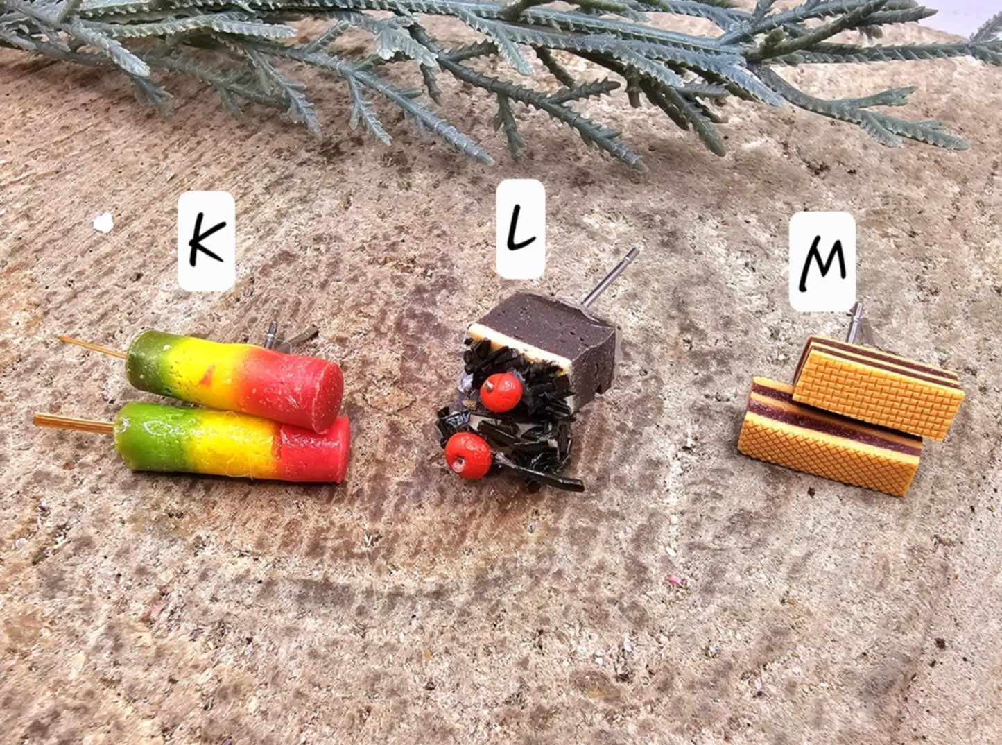 Hand Made Flour Clay Colorful Mini Food Ear Stud