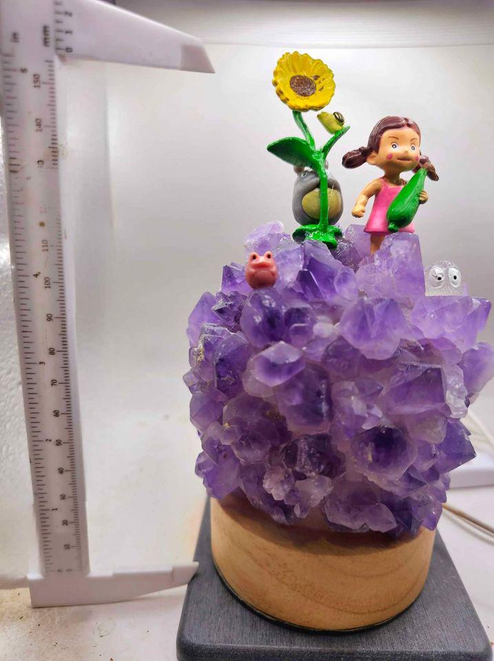 Nature Amethyst Points Totoro Decors Light