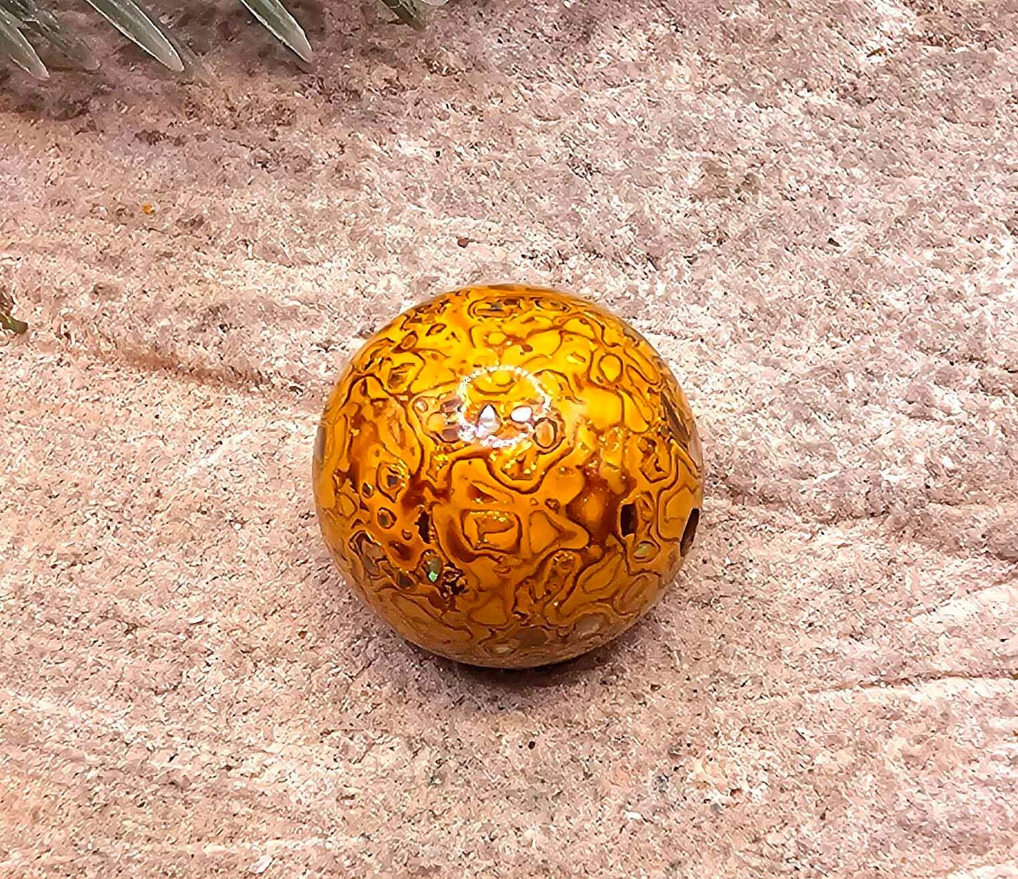 Chinese Nature Tree Lacquer Hand Painted Wood Bead Pendant Necklace