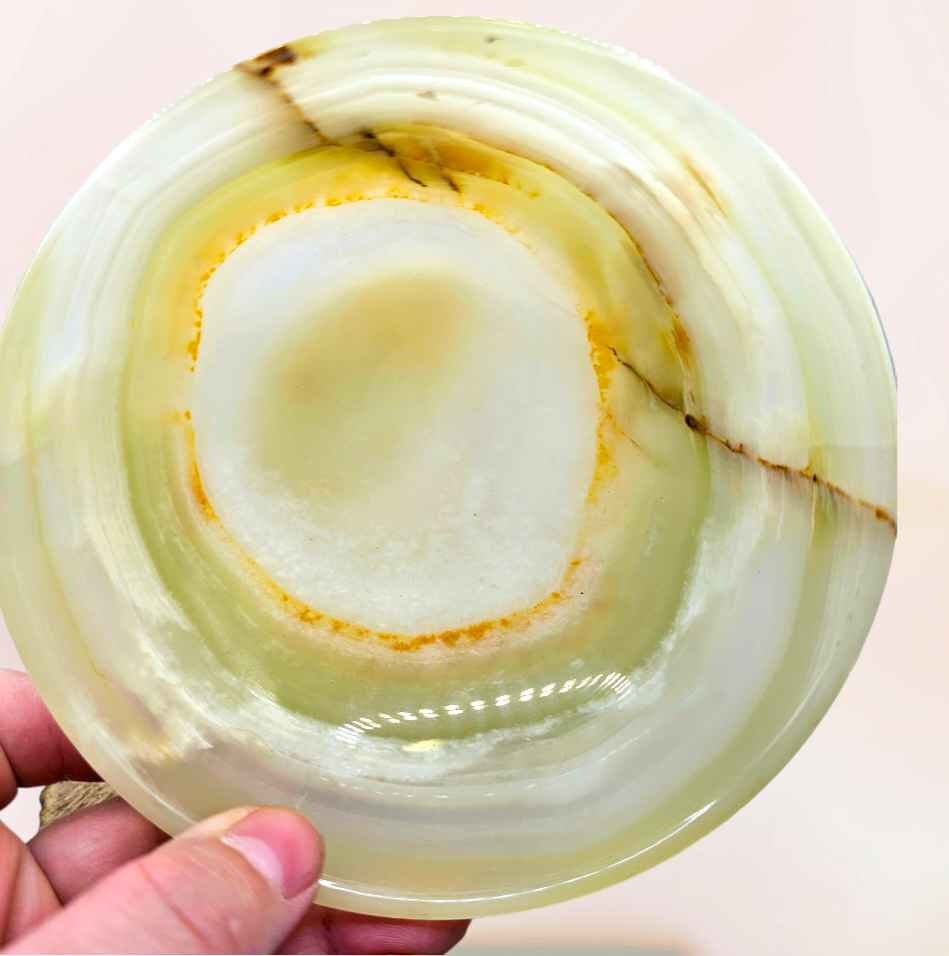 Beautiful Nature Green Onyx Big 5" Energy Decor Bowl