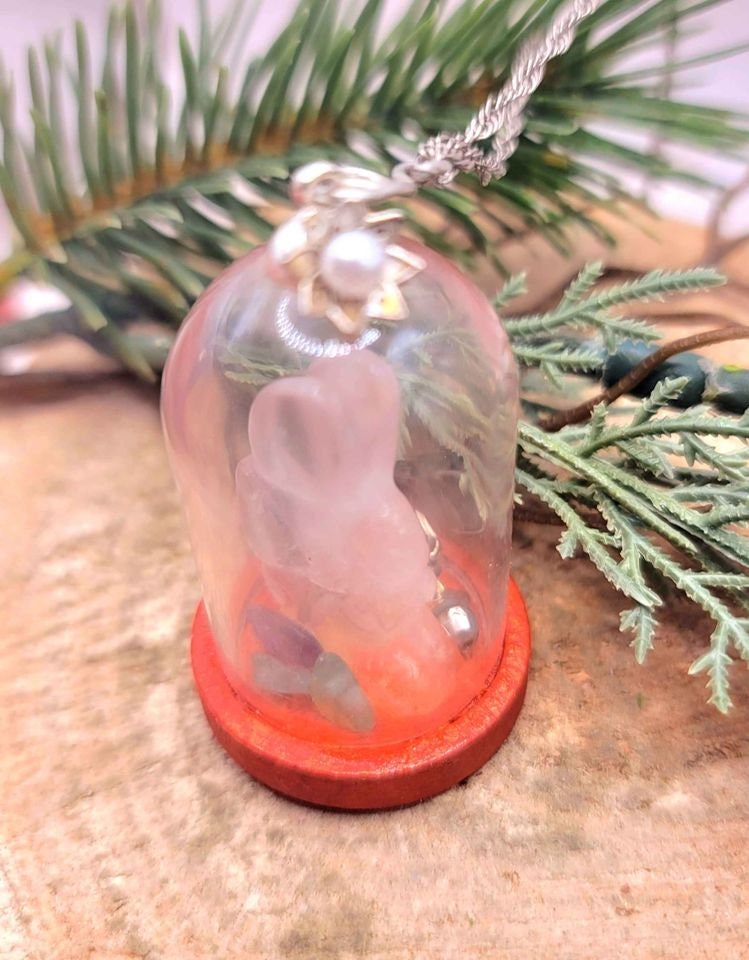 Beautiful Nature Clear Quartz Fairy Inside A Jar Pendant Necklace