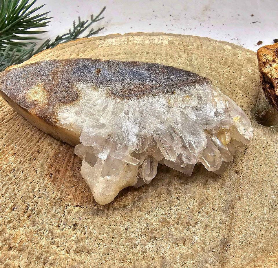 Nature Crystal Cluster Hand Carved Dragon Eye Decor Figure
