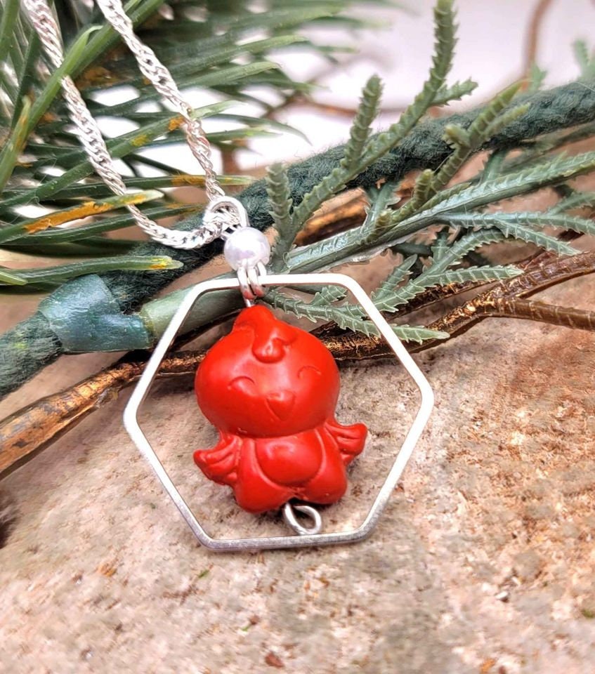 Unique Nature Red cinnabar Carved Chinese Zodiacs Pendant Necklace