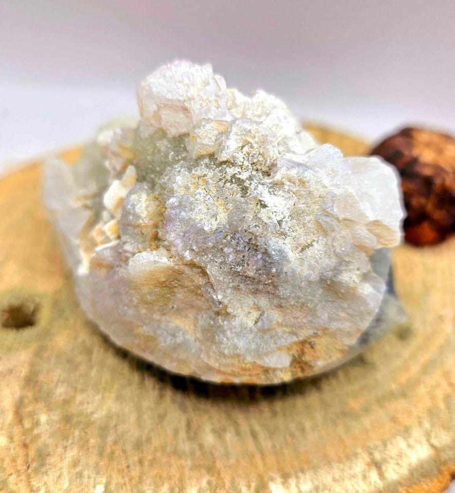 Nature Crystal Cluster Hand Carved Cute Big 3.8" Hedgehog Figure