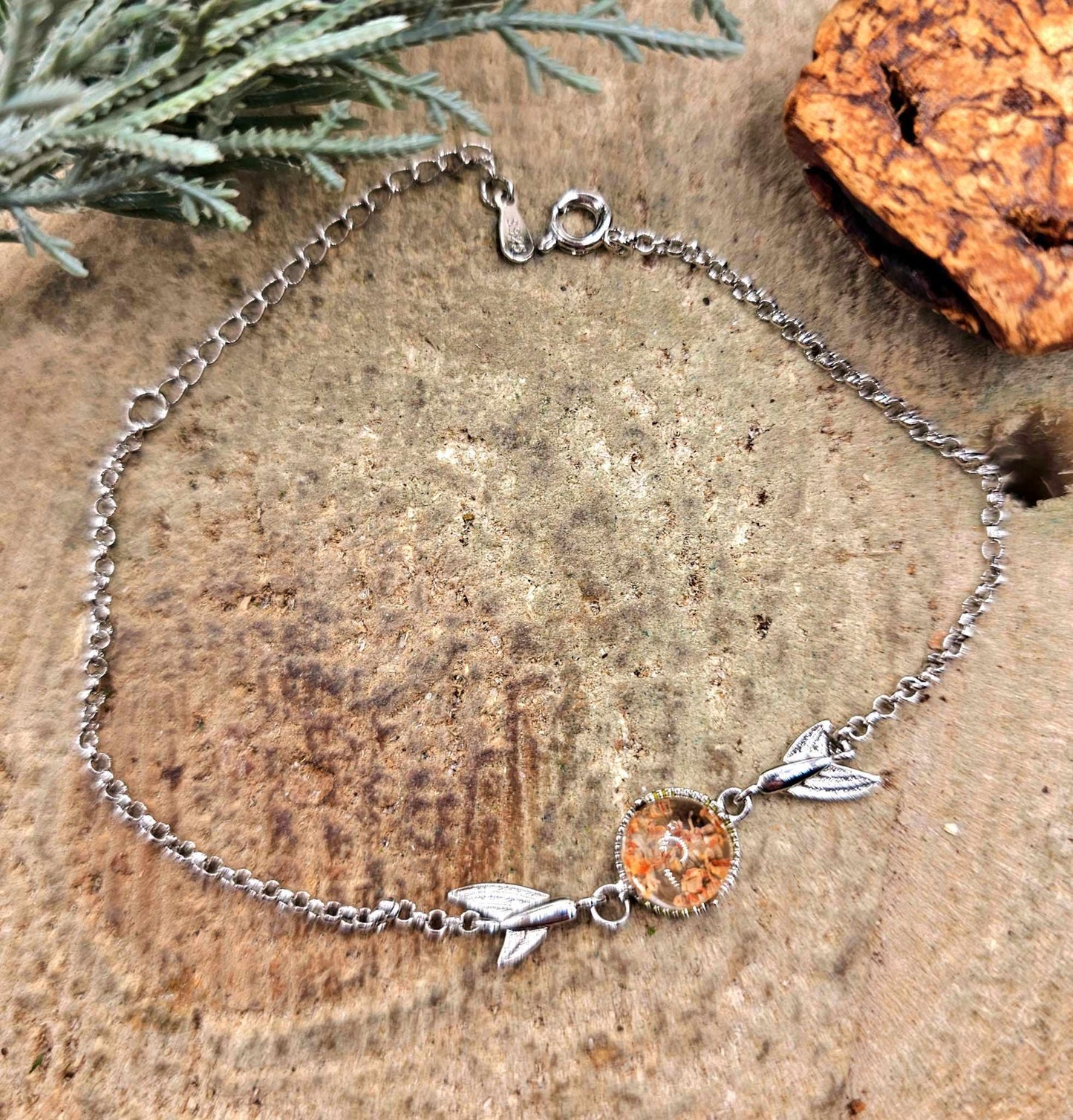 Beautiful Nature Phantom Garden Quartz Mermaid Tail Bracelet