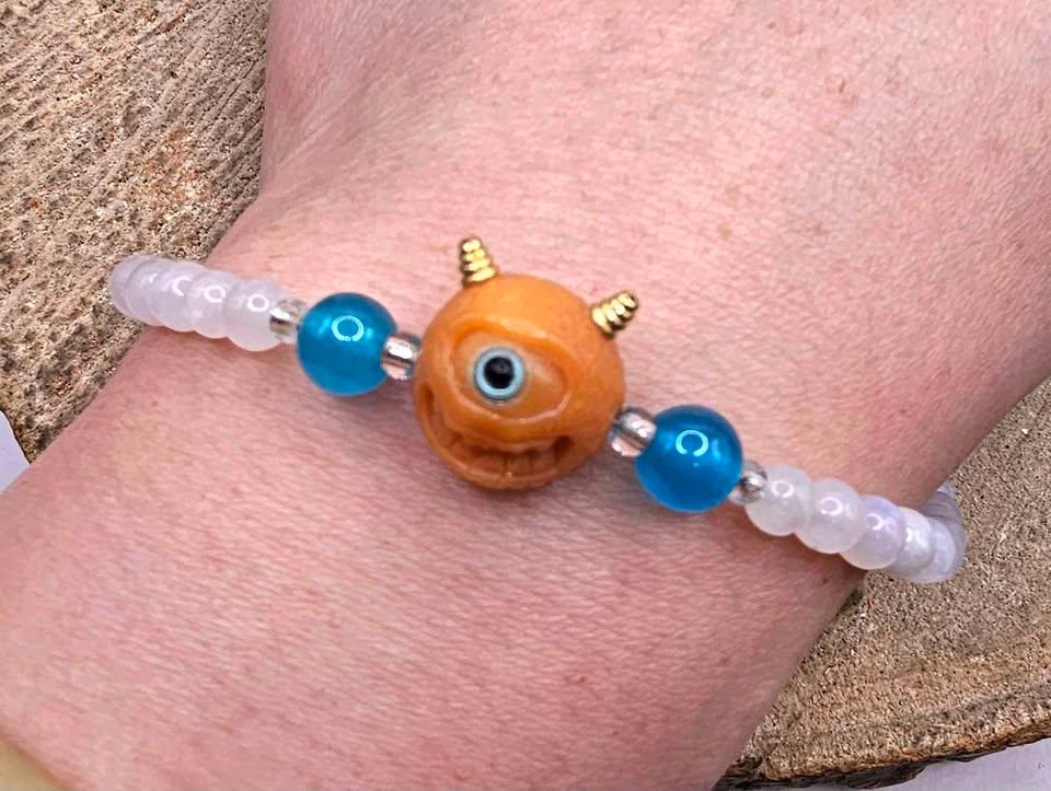 Nature Moonstone Cute Evil Eye Monster Bracelet