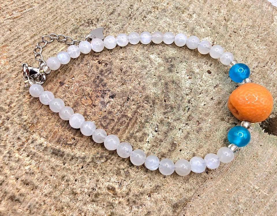 Nature Moonstone Cute Evil Eye Monster Bracelet