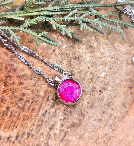 Genuine Nature Meteorite Blessing Coin Bag 925 Pendant Necklace