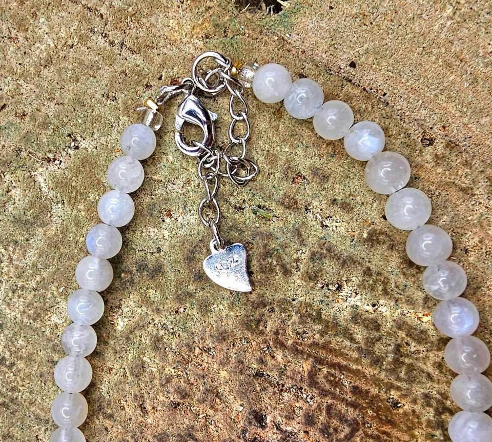 Nature Moonstone Cute Evil Eye Monster Bracelet