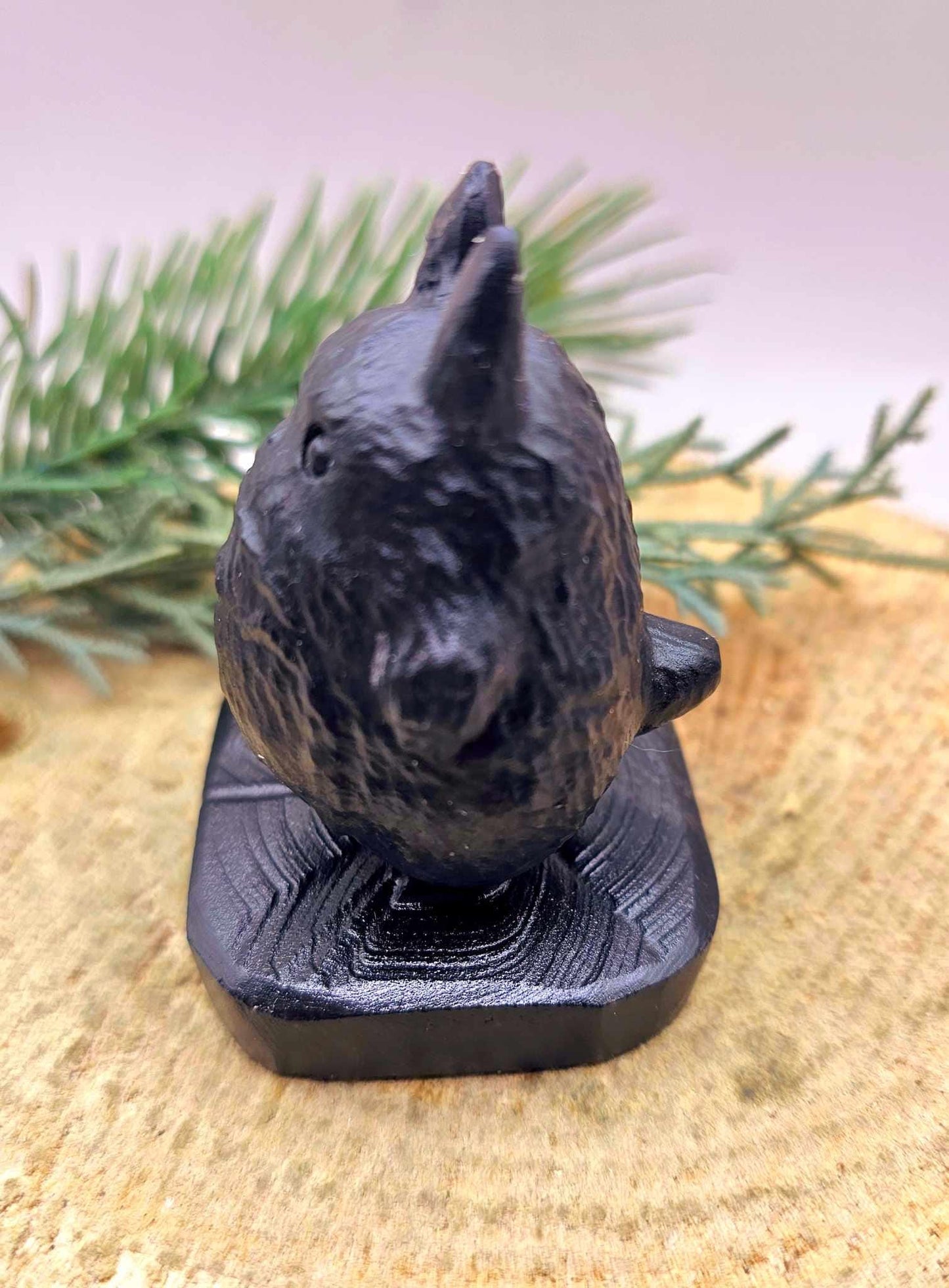 Nature Obsidian Hand Carved Totoro Decor Figure