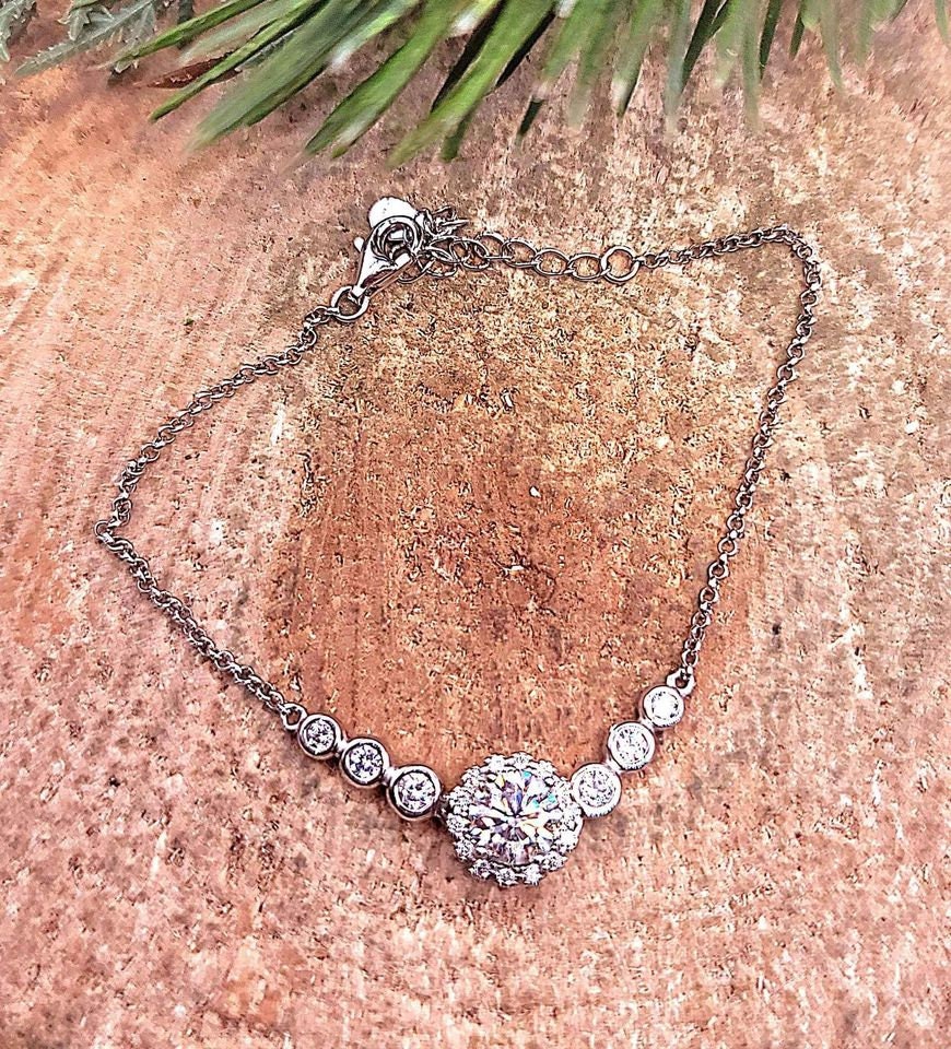 GIA 8H8A 1ct -6.5mm Moissanite Diamond S925 Bracelet