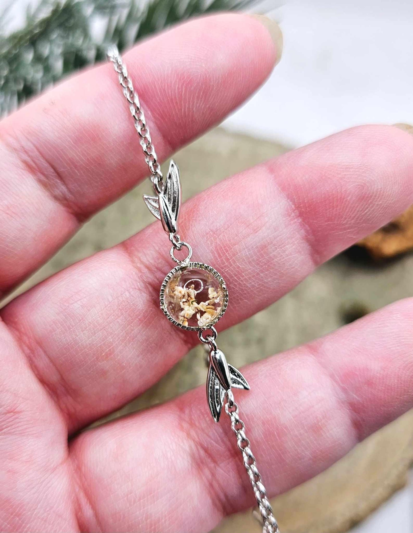 Beautiful Nature Phantom Garden Quartz Mermaid Tail Bracelet