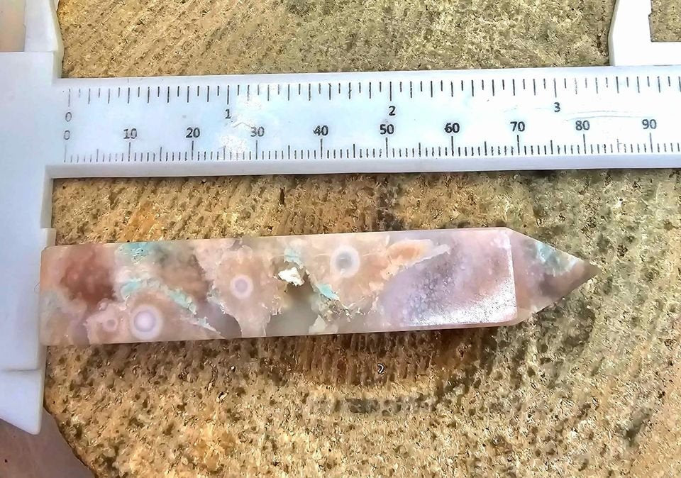 Beautiful Nature Cherry Blossom Agate 3" Wand Point