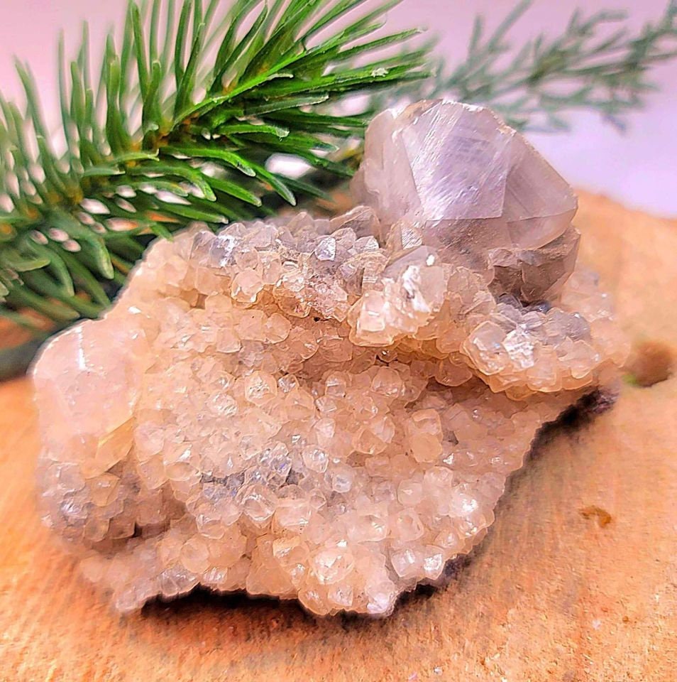 Beautiful Transparent Golden Yellow Mercedes Calcite Crystal Cluster
