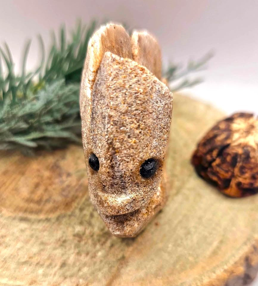 Nature Desert Rose Hand Carved Fish Decor Figure
