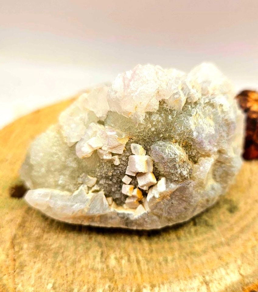 Nature Crystal Cluster Hand Carved Cute Big 3.8" Hedgehog Figure