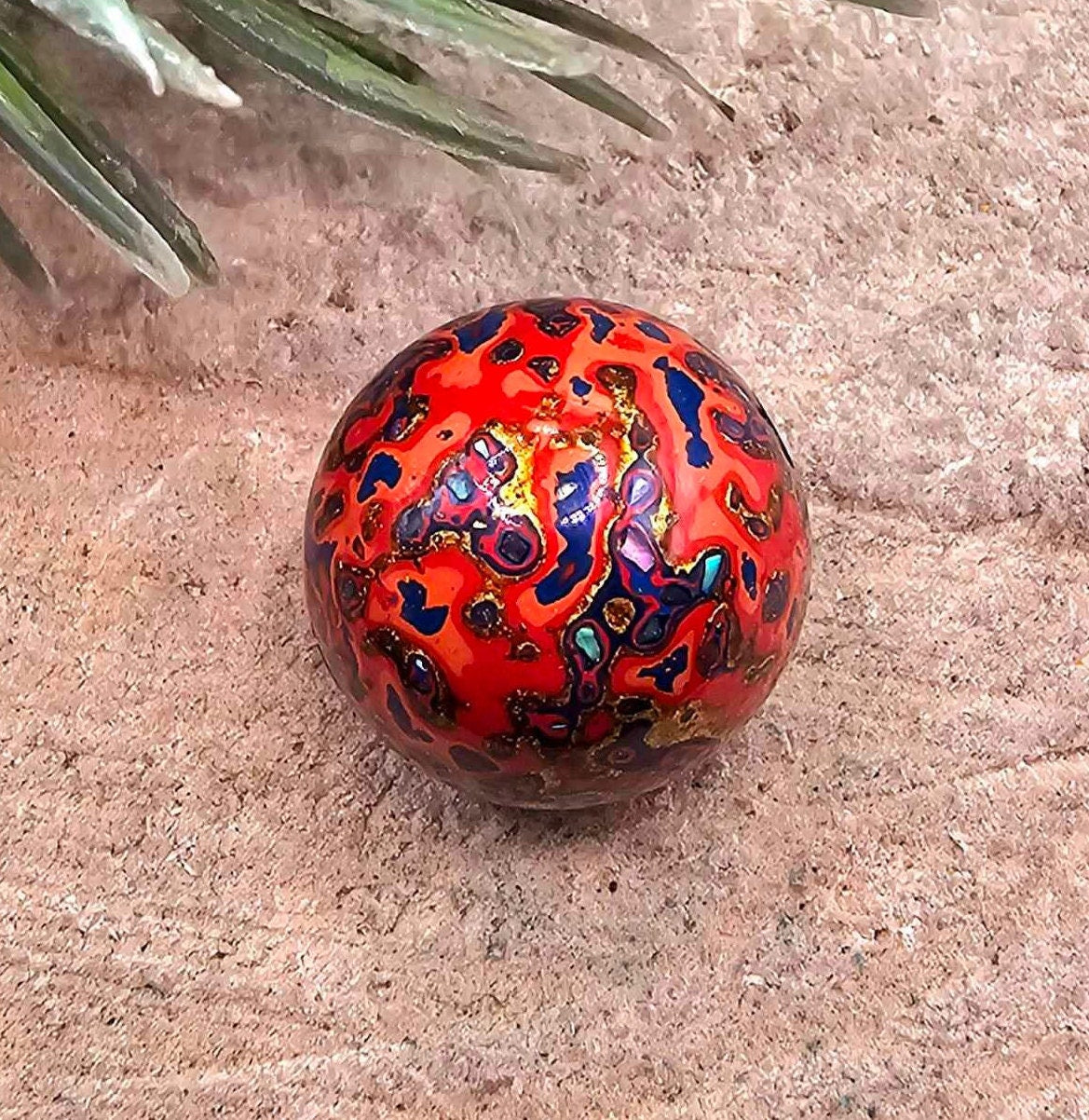 Chinese Nature Tree Lacquer Hand Painted Wood Bead Pendant Necklace