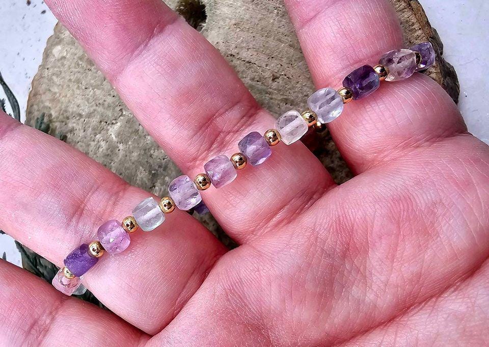 Nature Mixed Colors Fluorite Strawberry Quartz Pi Xiu Bracelet
