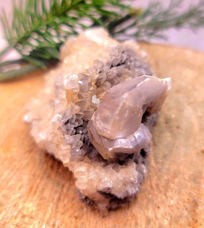 Beautiful Transparent Golden Yellow Mercedes Calcite Crystal Cluster