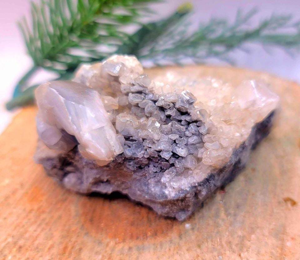 Beautiful Transparent Golden Yellow Mercedes Calcite Crystal Cluster
