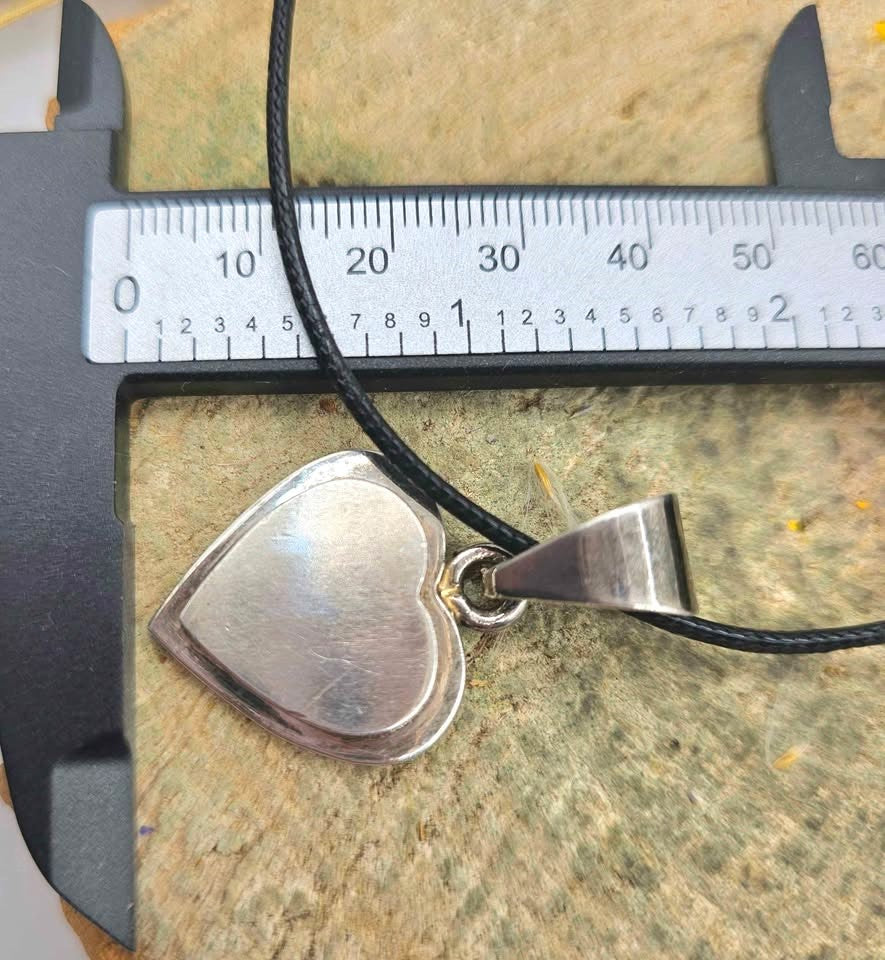 Handcrafted Sterling Silver Stamped Stacking Heart Pendant Necklace