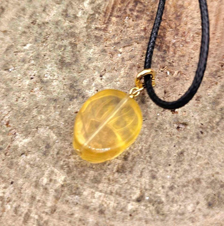 Nature Fluorite Sleeping Nine Tails Fox Pendant Necklace