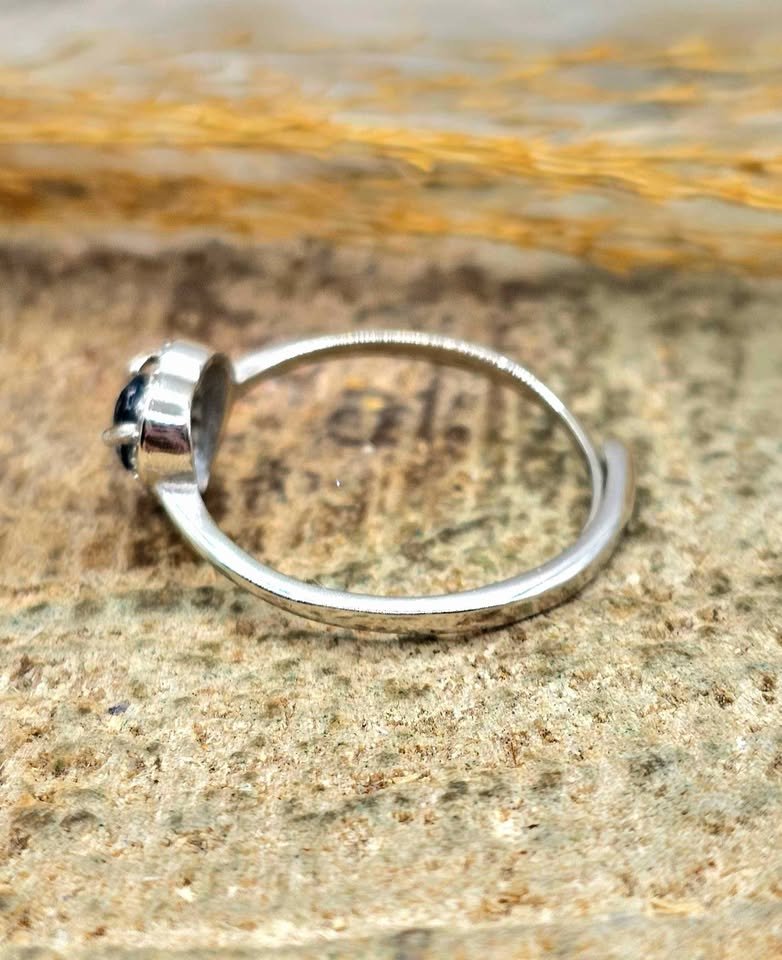 Blue Sapphire Gemstone Statement Adjustable Ring