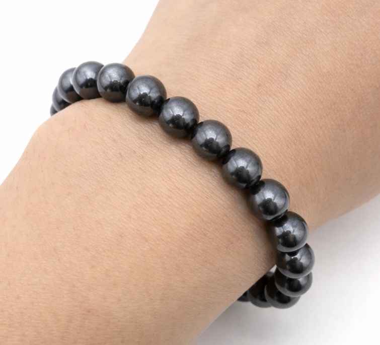 Nature genuine Iron Sugilite 9mm Round Bead Bracelet