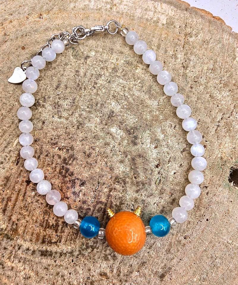 Nature Moonstone Cute Evil Eye Monster Bracelet