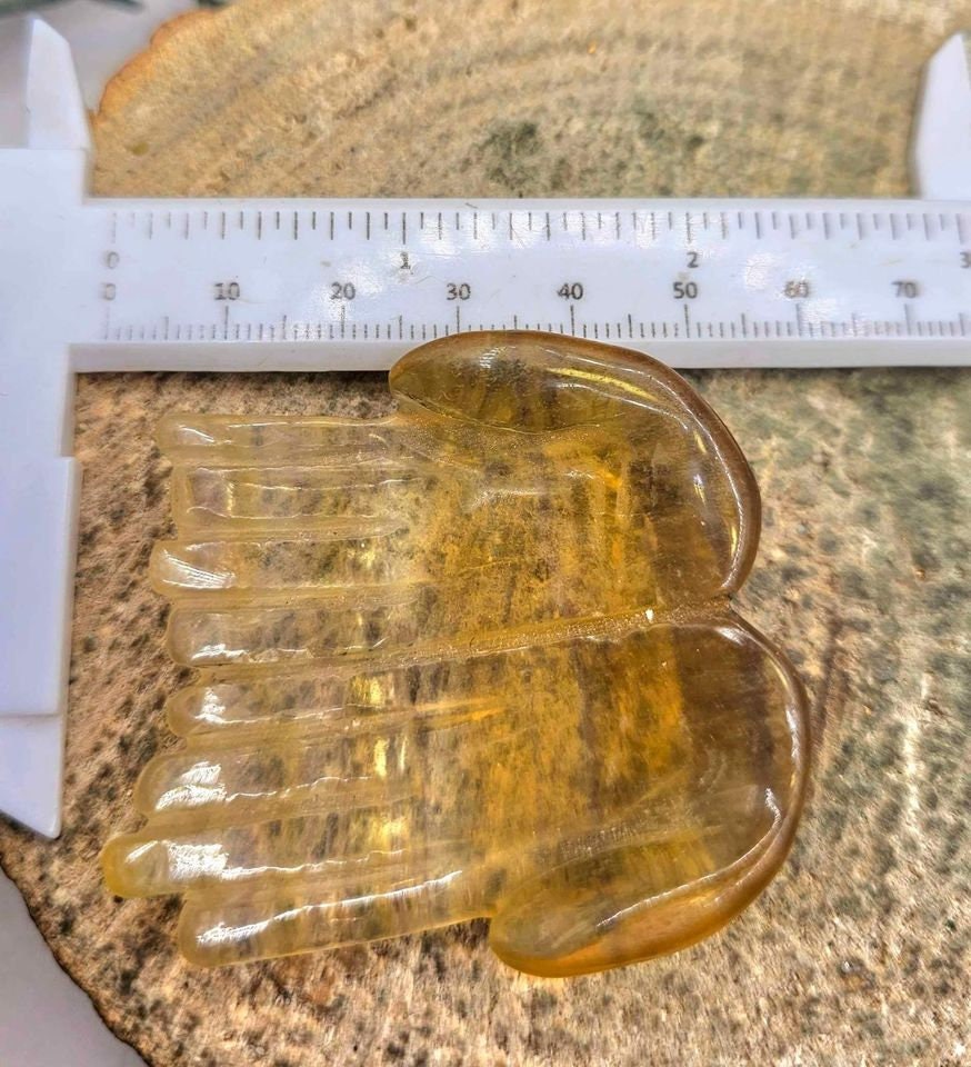 Unique Nature Yellow Fluorite Hand Carved Giving Hand Decor Dish