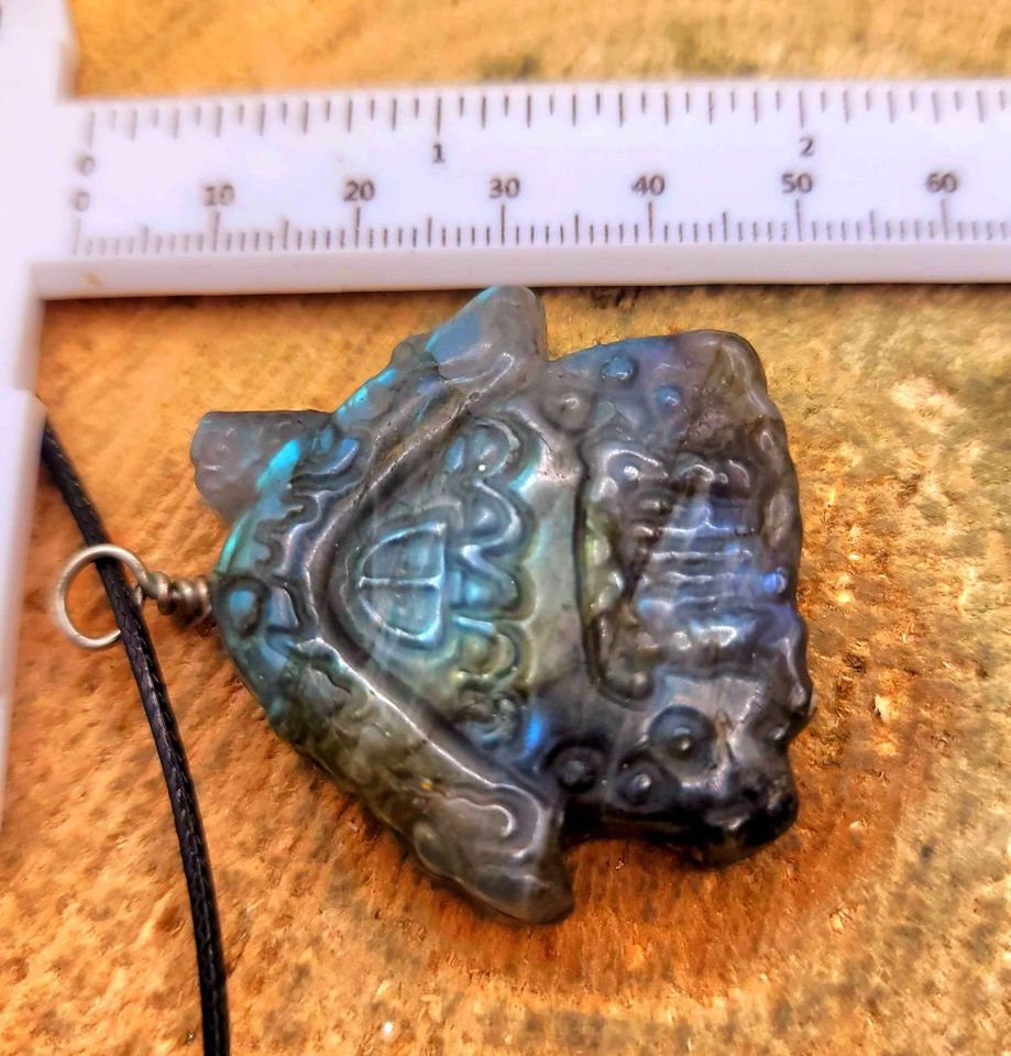 Beautiful Nature Labradorite Strong Flash Cottage Farmhouse Pendant Necklace