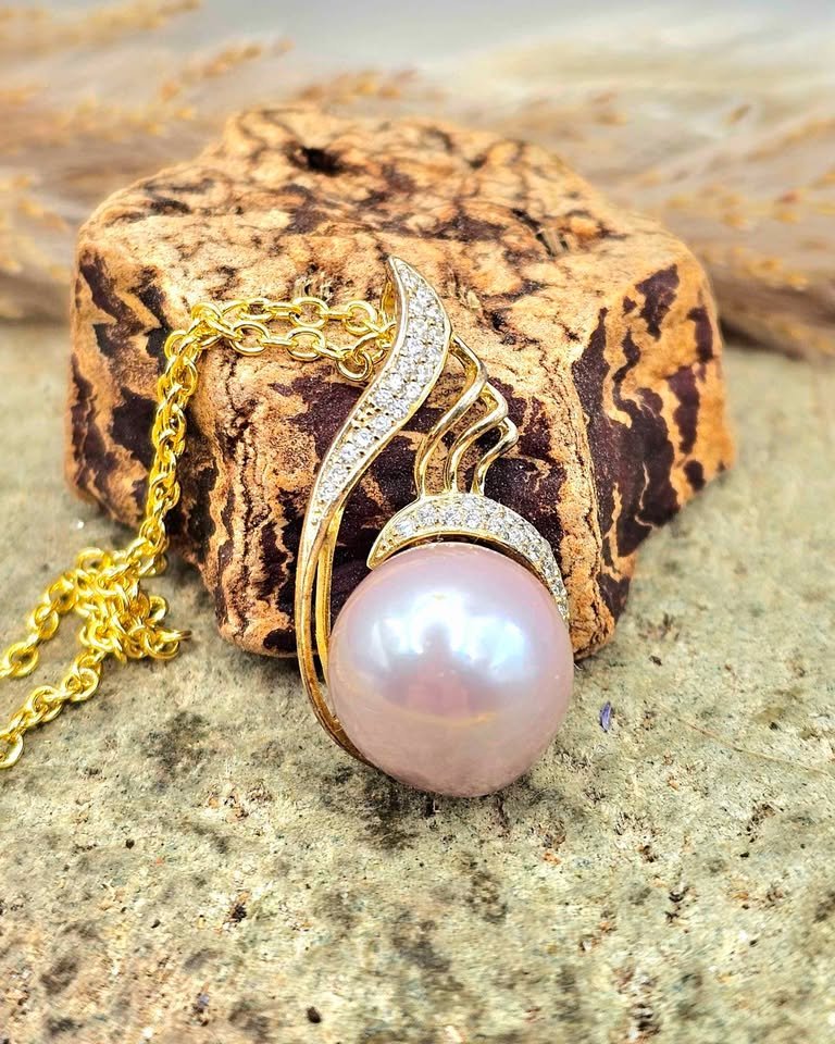 Fresh Water Pink Pearl S925 Pendant Necklace
