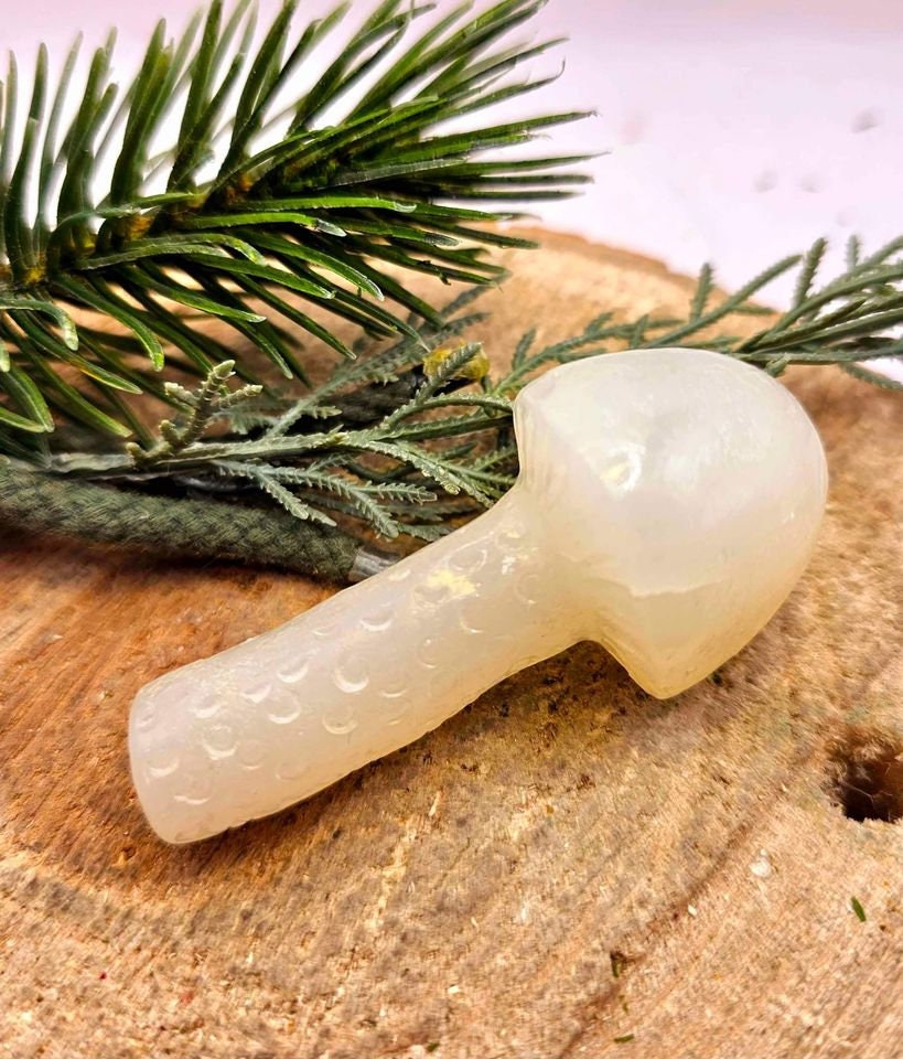 Rare Nature Agate Hand Carved 2.8" Big Mushroom Figure
