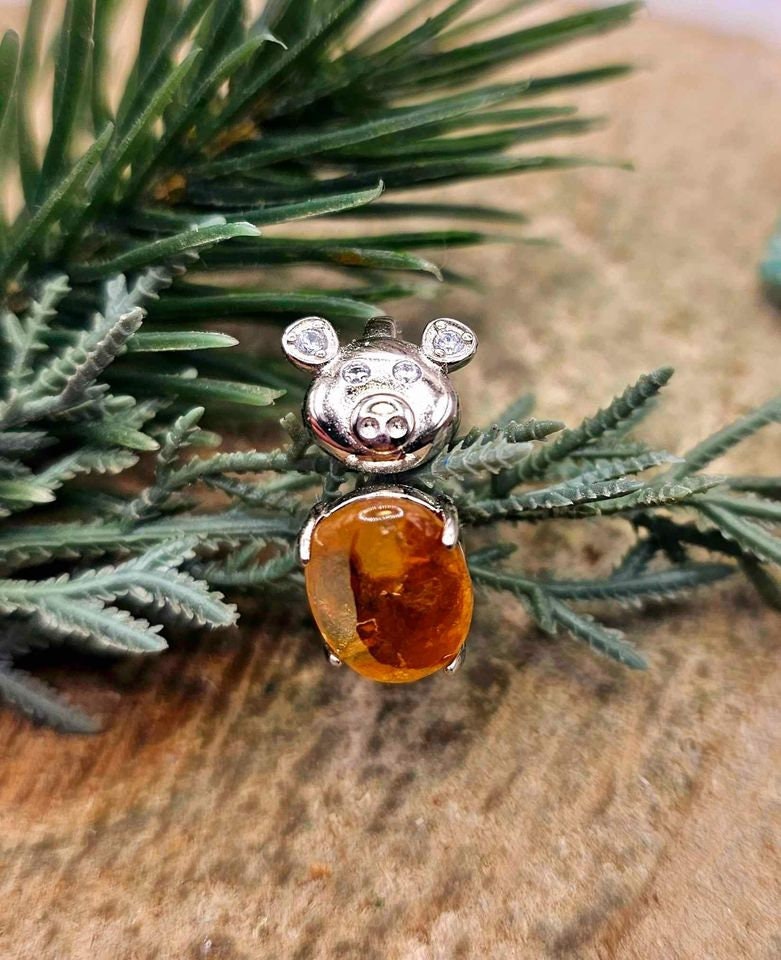 Nature Golden Healer Cute Pig Open Ring