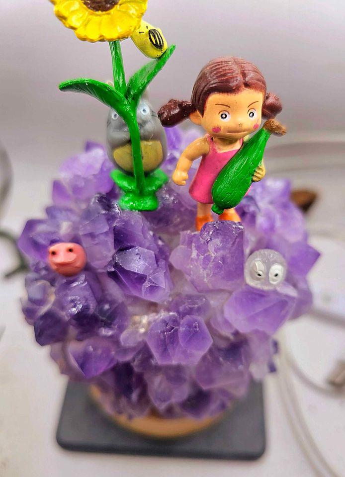 Nature Amethyst Points Totoro Decors Light