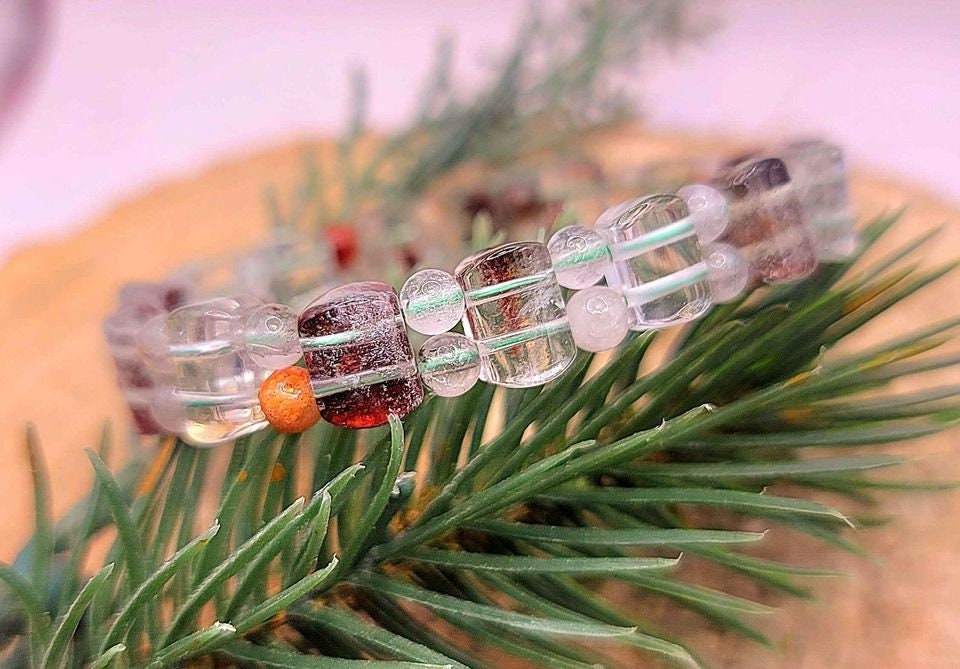 Beautiful Nature Phantom Quartz Mixed Beads Bracelet