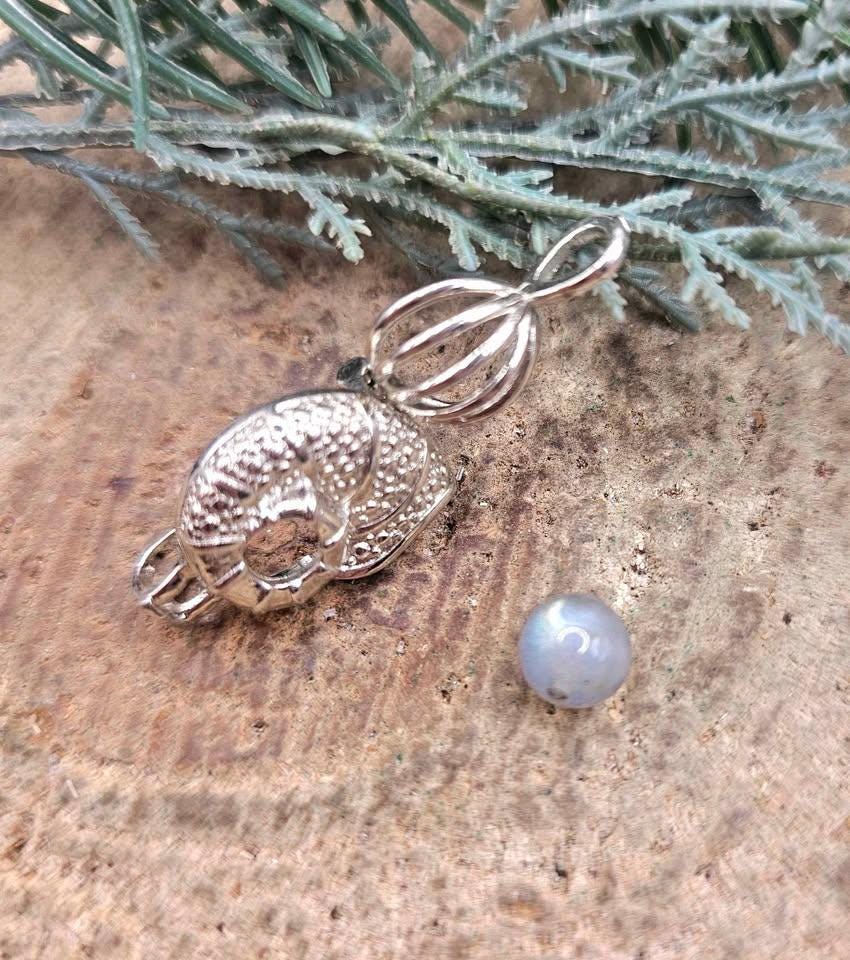 Silver Tone Openable Locket With Crystal Stone Pendant Necklace