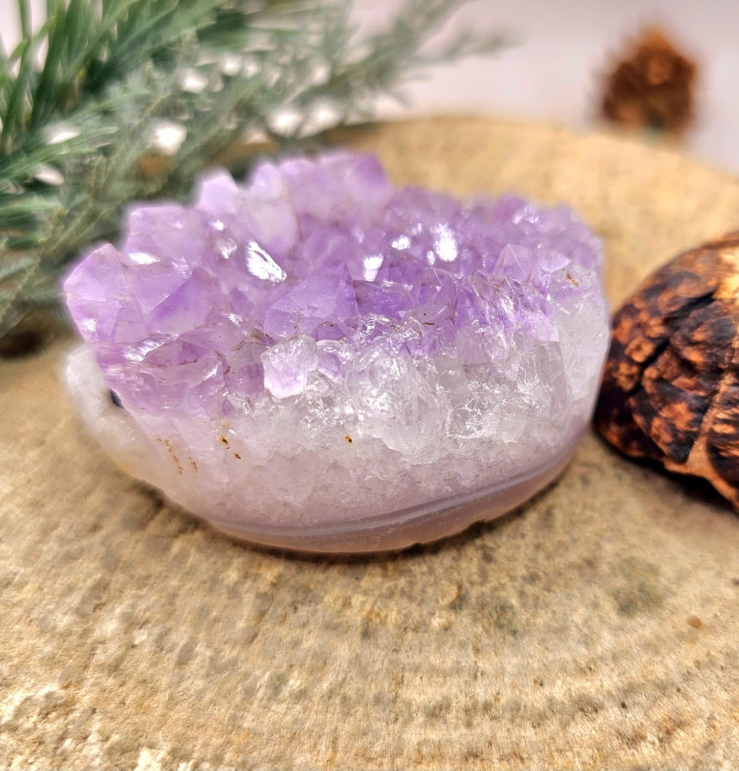 Nature Amethyst Agate Hand Carved CuteHedgehog Decor Figure