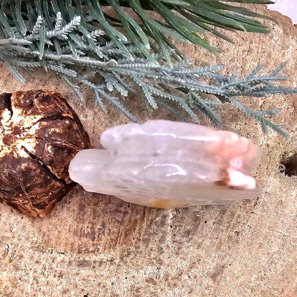 Nature Golden Healer Quartz Carved Flying Eagle Decor Figure