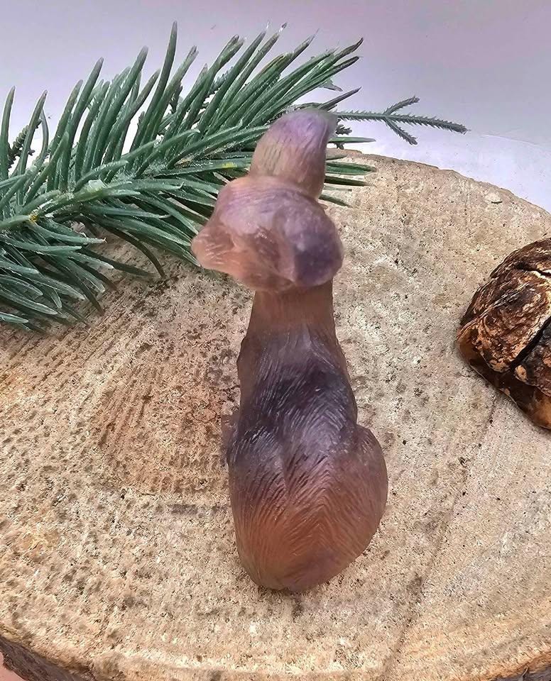 Nature Rainbow Fluorite Hand Carved 2.2" Deer Figure