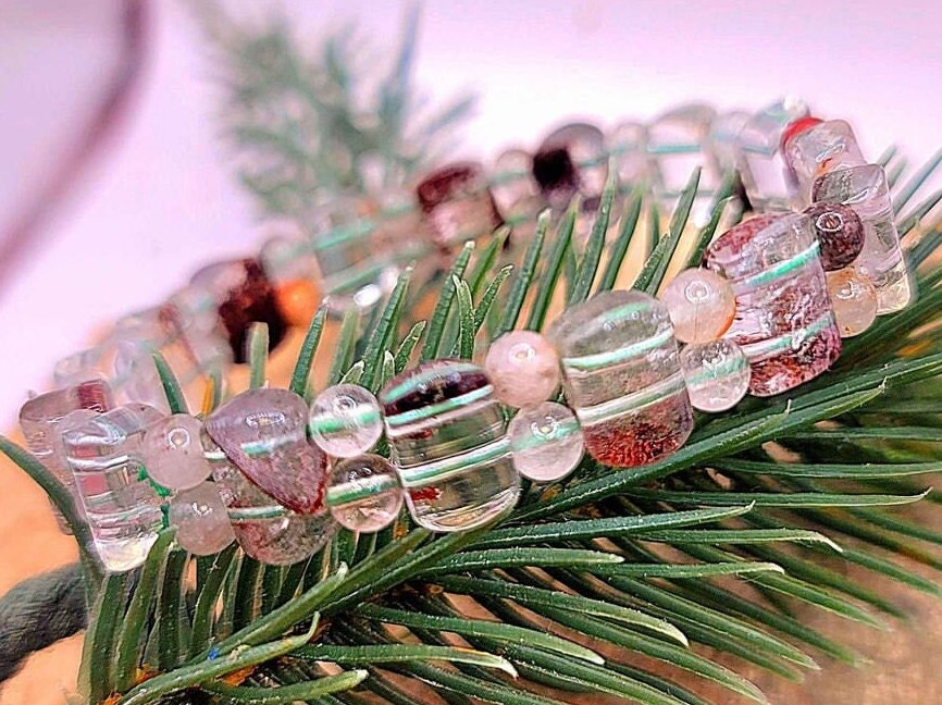 Beautiful Nature Phantom Quartz Mixed Beads Bracelet