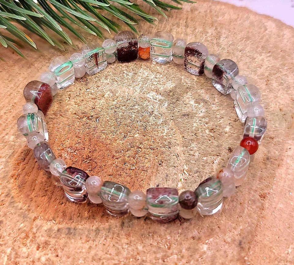 Beautiful Nature Phantom Quartz Mixed Beads Bracelet