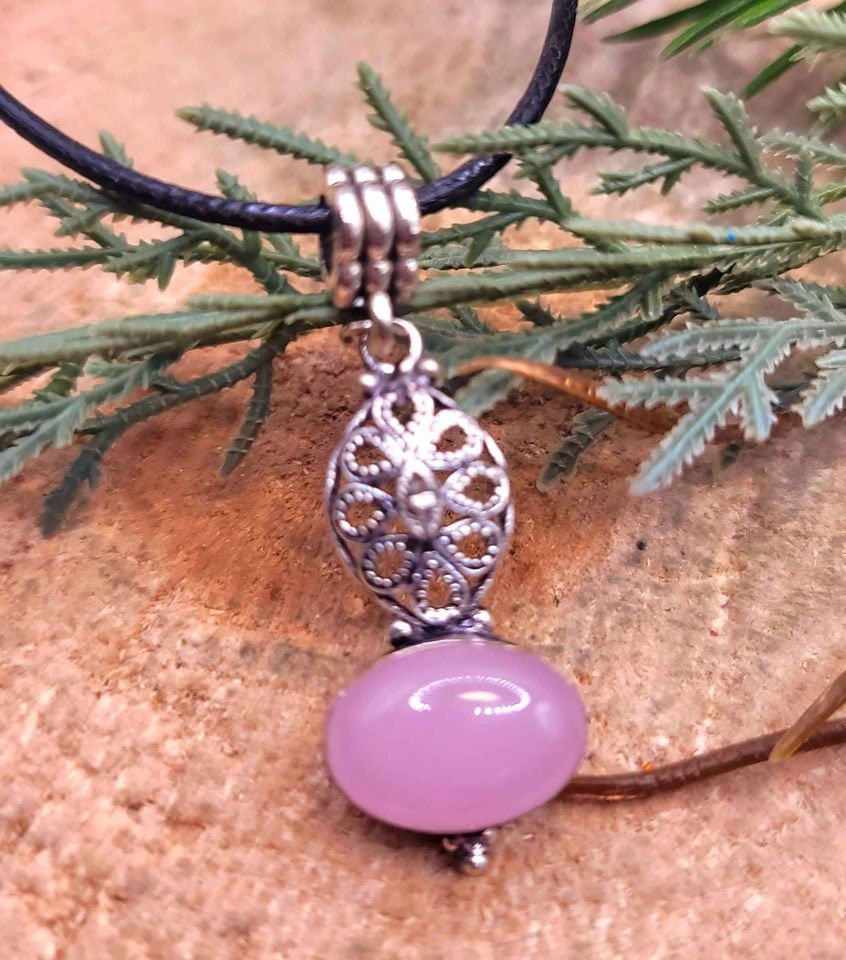 Beautiful Nature Rose Quartz S925 Sterling Silver Pendant Necklace