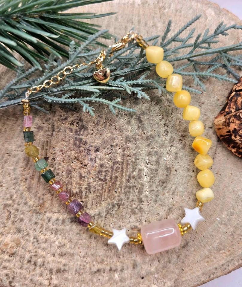 Nature Mixed Crystal Stones Bracelet