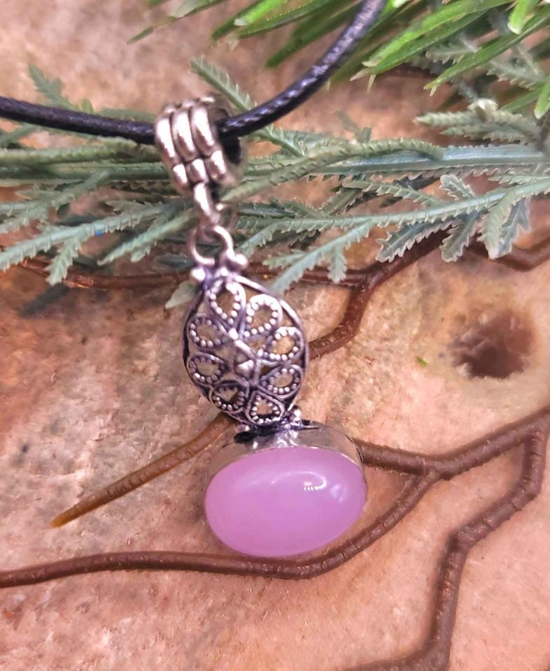 Beautiful Nature Rose Quartz S925 Sterling Silver Pendant Necklace