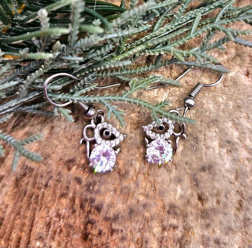 Cute Mouse 2.8ct Moissanite Diamond S925 Dangle Earring
