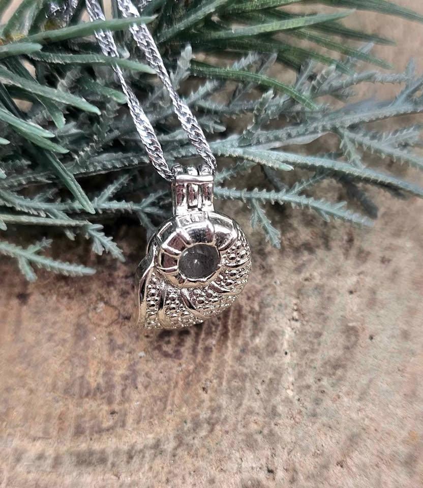 Silver Tone Openable Locket With Crystal Stone Pendant Necklace