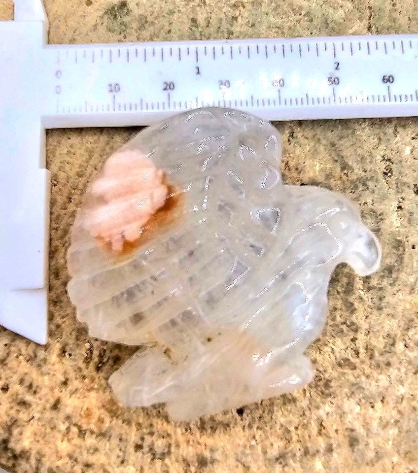 Nature Golden Healer Quartz Carved Flying Eagle Decor Figure