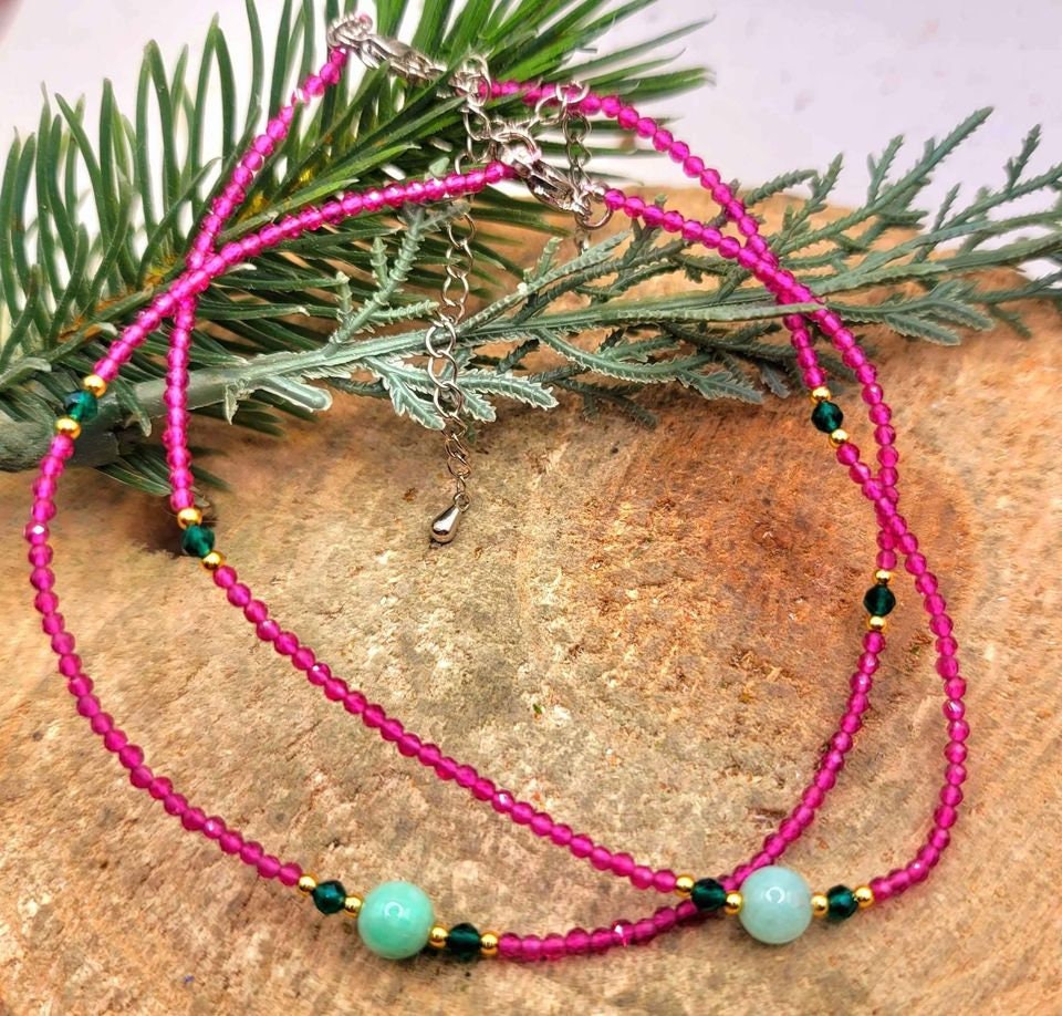 Nature Crystal Stone Colorful Ankle Bracelet