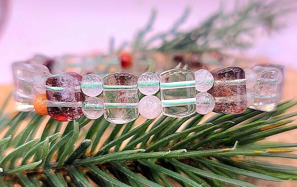 Beautiful Nature Phantom Quartz Mixed Beads Bracelet